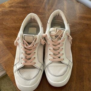 Dolce vita Sneakers.  Cream with rose gold accents and rose colored laces. Size9